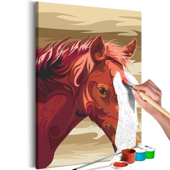 Artgeist, zestaw kreatywny, obraz do samodzielnego malowania - Gniady koń ARTGEIST