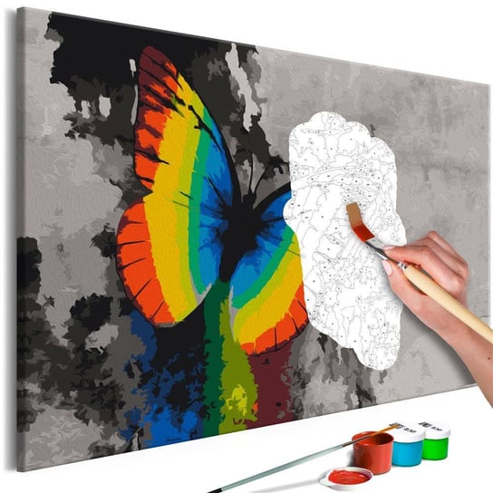 Artgeist, zestaw kreatywny, obraz do samodzielnego malowania - Kolorowy motyl ARTGEIST