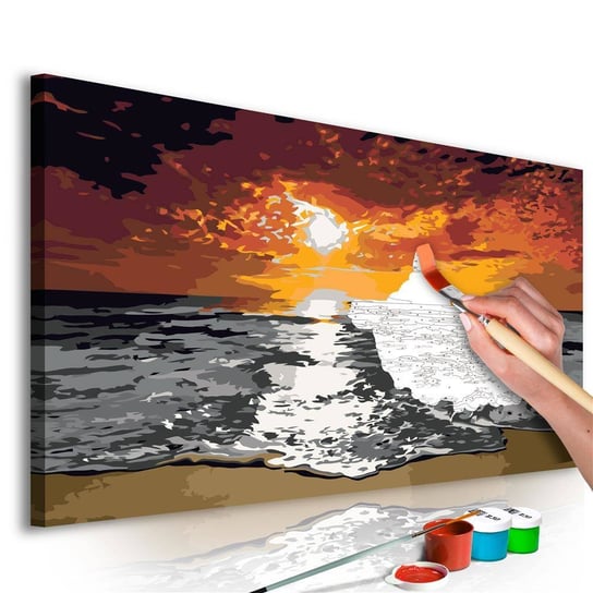 Artgeist, zestaw kreatywny, obraz do samodzielnego malowania - Morze (niebo w płomieniach) ARTGEIST