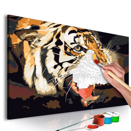 Artgeist, zestaw kreatywny, obraz do samodzielnego malowania - Ryczący tygrys ARTGEIST