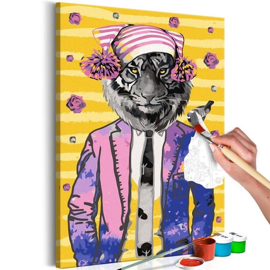 Artgeist, zestaw kreatywny, obraz do samodzielnego malowania - Tygrys w czapce ARTGEIST