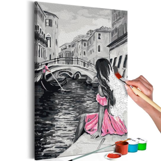 Artgeist, zestaw kreatywny, obraz do samodzielnego malowania - Wenecja (dziewczyna w różowej sukience) ARTGEIST
