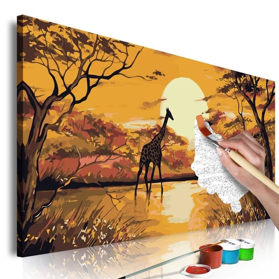 Artgeist, zestaw kreatywny, obraz do samodzielnego malowania - Żyrafa o zachodzie słońca ARTGEIST