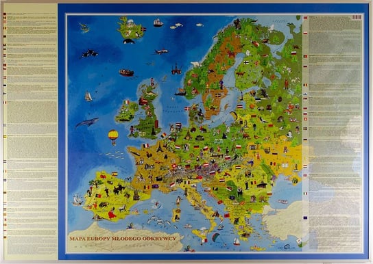 ArtGlob, Europa Młodego Odkrywcy mapa ścienna dla dzieci na podkładzie w drewnianej ramie Opracowanie zbiorowe