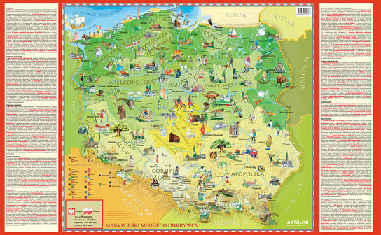 ArtGlob, mapa ścienna dla dzieci Polska Młodego Odkrywcy MIDI Artglob
