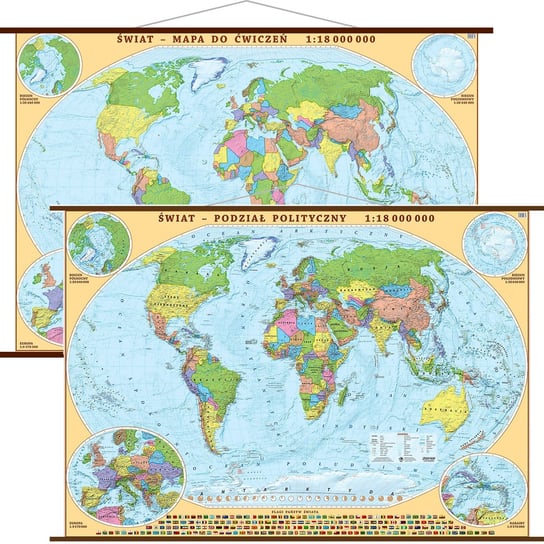 ArtGlob, mapa ścienna polityczna Świat, 1:18 000 000 Artglob
