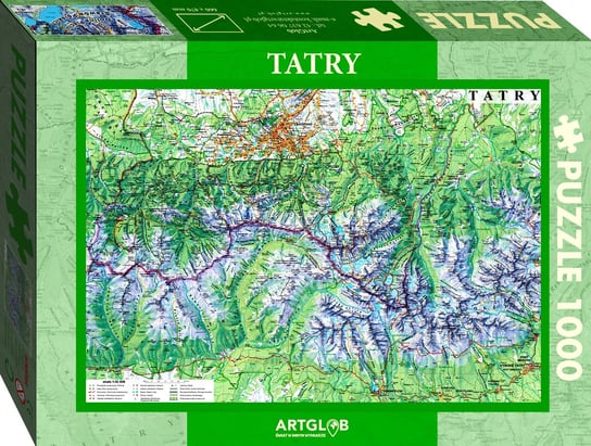 ArtGlob, puzzle, mapa turystyczna Tatry 1:50 000, 1000 el. Artglob