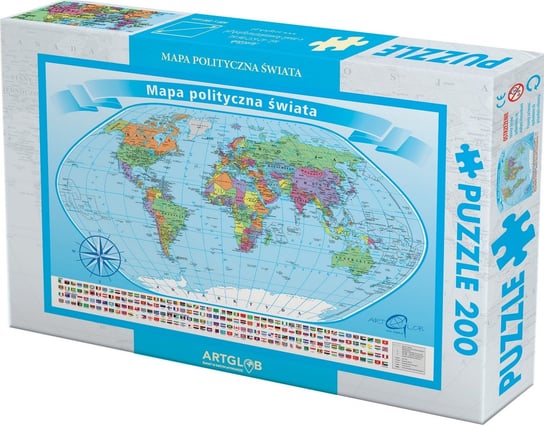 ArtGlob, puzzle, Świat polityczny, 200 el. Artglob