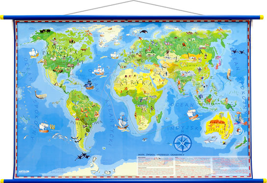 ArtGlob, Świat Młodego Odkrywcy S mapa ścienna dla dzieci Artglob