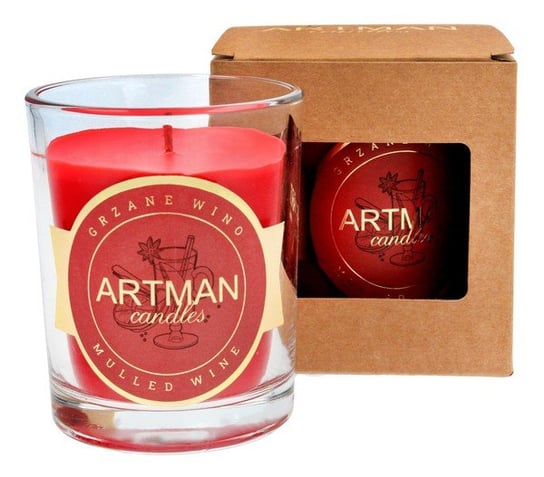 Artman Candles Boże Narodzenie Świeca zapachowa w szkle Rustic Zimowy - Grzane Wino Artman