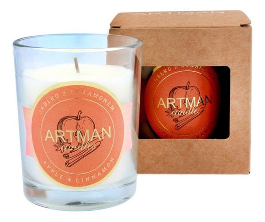 Artman Candles Boże Narodzenie Świeca zapachowa w szkle Rustic Zimowy - Jabłko z cynamonem Artman