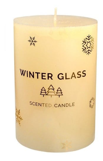 Artman Candles Boże Narodzenie Świeca zapachowa Winter Glass kremowa - walec średni Artman