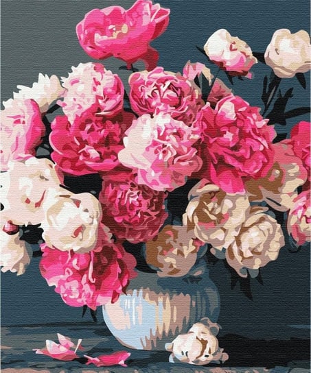 Artnapi 40x50cm Malowanie Po Numerach - Bukiet Różowych Radości Malowanie Po Numerach - Na Drewnianej Ramie artnapi