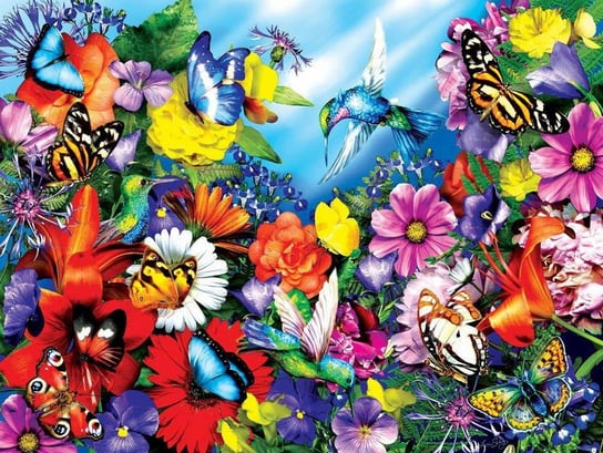Artnapi 40x50cm Malowanie Po Numerach - Kwiatowy raj motyli - Na Drewnianej Ramie artnapi