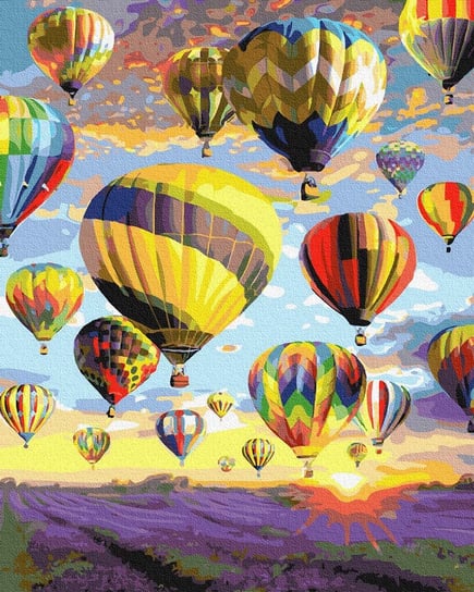 Artnapi 40x50cm Obraz Do Malowania Po Numerach Na Drewnianej Ramie - Balony w chmurach artnapi