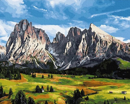 Artnapi 40x50cm Obraz Do Malowania Po Numerach Na Drewnianej Ramie - Dolina w górach artnapi