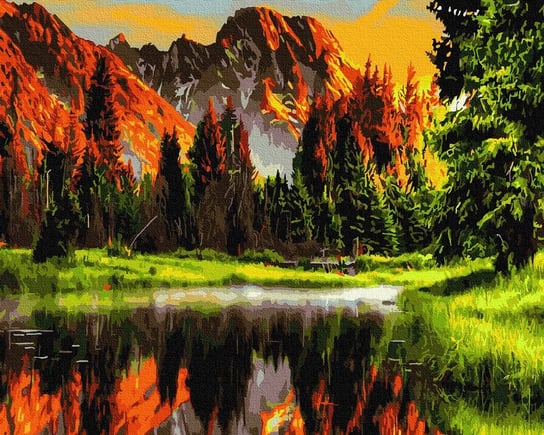 Artnapi 40x50cm Obraz Do Malowania Po Numerach Na Drewnianej Ramie - Krajobraz Górski artnapi