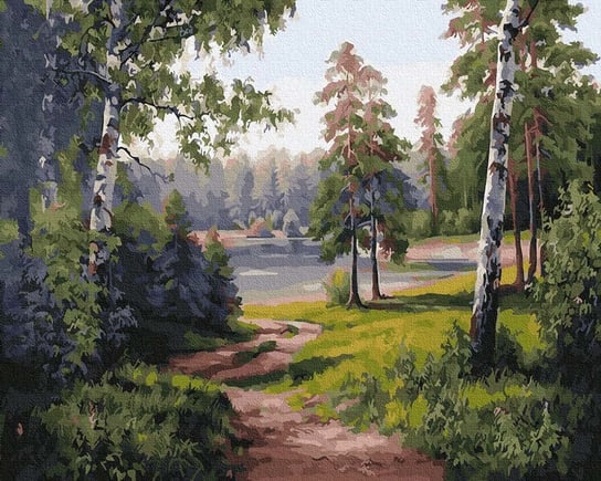 Artnapi 40x50cm Obraz Do Malowania Po Numerach Na Drewnianej Ramie - Leśna droga artnapi