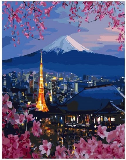 Artnapi 40x50cm Obraz Do Malowania Po Numerach Na Drewnianej Ramie - Podróż po Japonii artnapi