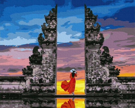 Artnapi 40x50cm Obraz Do Malowania Po Numerach Na Drewnianej Ramie - Podróżnik z Bali artnapi