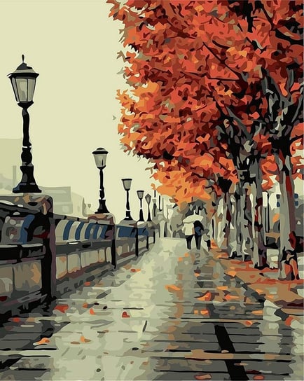 Artnapi 40x50cm Obraz Do Malowania Po Numerach Na Drewnianej Ramie - Romantyczna Miłość Jesień artnapi