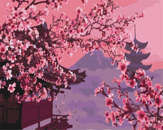 Artnapi 40x50cm Obraz Do Malowania Po Numerach Na Drewnianej Ramie - Sakura w Japonii artnapi