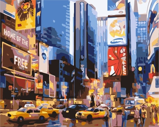 Artnapi 40x50cm Obraz Do Malowania Po Numerach Na Drewnianej Ramie - Times Square artnapi