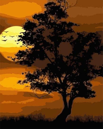 Artnapi 40x50cm Obraz Do Malowania Po Numerach Na Drewnianej Ramie - Zachód Słońca artnapi
