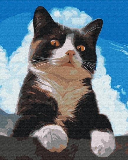 Artnapi 40x50cm Zestaw Do Malowania Po Numerach - Dociekliwy Kot Malowanie Po Numerach - Na Drewnianej Ramie artnapi