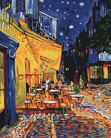 Artnapi 40x50cm Zestaw Do Malowania Po Numerach - Nocna Kawiarnia W Arles. Van Gogh Malowanie Po Numerach - Na Drewnianej Ramie artnapi