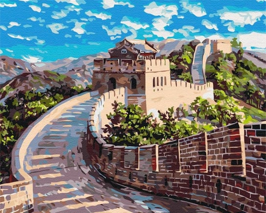 Artnapi 40x50cm Zestaw Do Malowania Po Numerach - Wielki Mur Chiński - Na Drewnianej Ramie artnapi