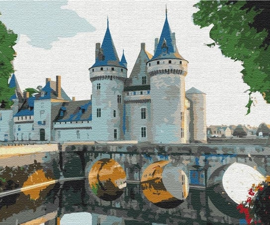 Artnapi 40x50cm Zestaw Do Malowania Po Numerach - Zamek Sully-Sur-Loire Malowanie Po Numerach - Na Drewnianej Ramie artnapi