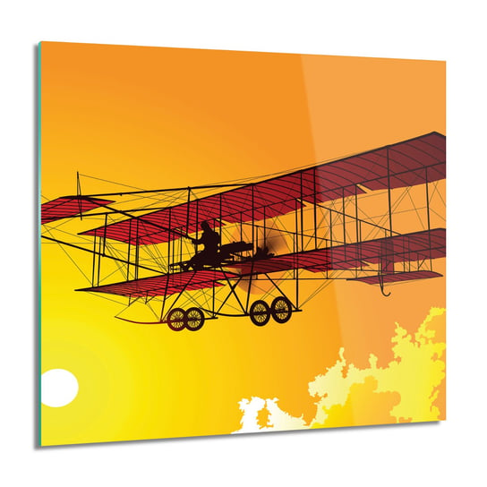 ArtprintCave, Aeroplan stary niebo Obraz szklany ścienny, 60x60 cm ArtPrintCave