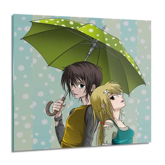 ArtprintCave, Anime para parasol Obraz szklany ścienny, 60x60 cm ArtPrintCave