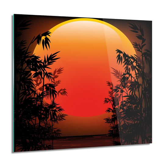 ArtprintCave, Bambus księżyc cień Foto na szkle ścienne, 60x60 cm ArtPrintCave