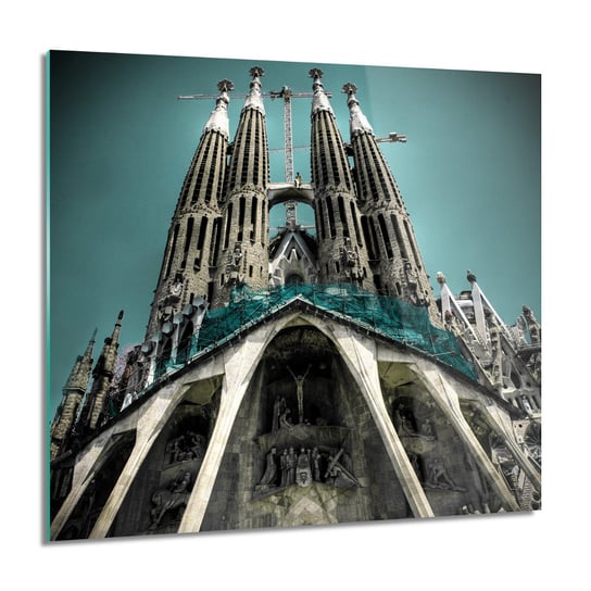 ArtprintCave, Barcelona kościół nowoczesne Obraz szklany, 60x60 cm ArtPrintCave