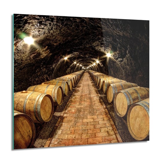 ArtprintCave, Beczki wino piwnica foto-obraz Foto na szkle, 60x60 cm ArtPrintCave