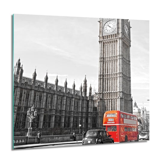ArtprintCave, Big Ben Londyn auta Obraz szklany ścienny, 60x60 cm ArtPrintCave