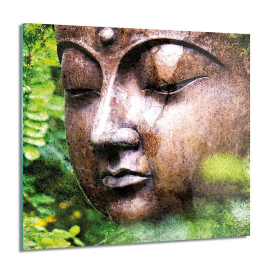 ArtprintCave, Budda rzeźba natura Obraz na szkle na ścianę, 60x60 cm ArtPrintCave
