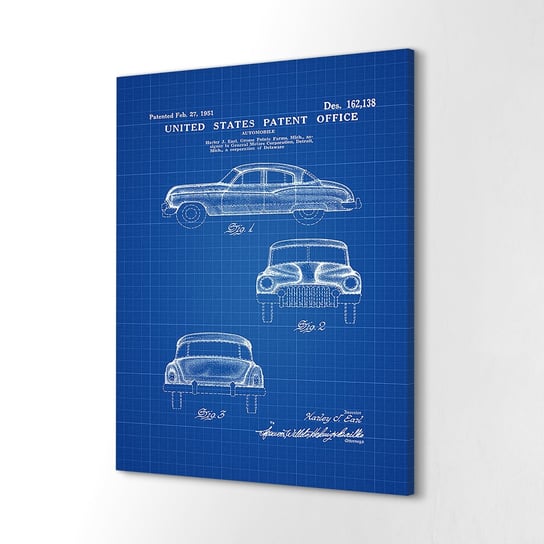 ArtprintCave, Canvas do jadalni General Motors auto szkic, 60x80 cm ArtPrintCave