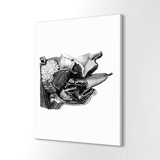ArtprintCave, Canvas do kuchni Język usta szkic wnętrze, 60x80 cm ArtPrintCave