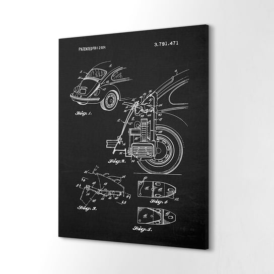 ArtprintCave, Canvas do pokoju Patent VW Beetle ścienny 40x60 cm ArtPrintCave