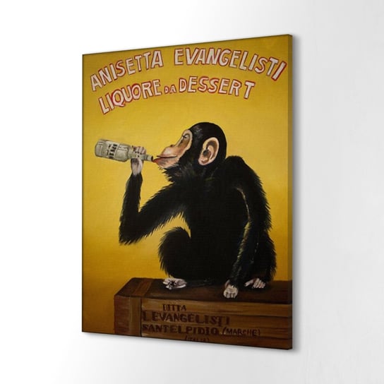 ArtprintCave, Canvas obrazy drukowane 40x60 cm Małpa alkohol napój, ArtPrintCave