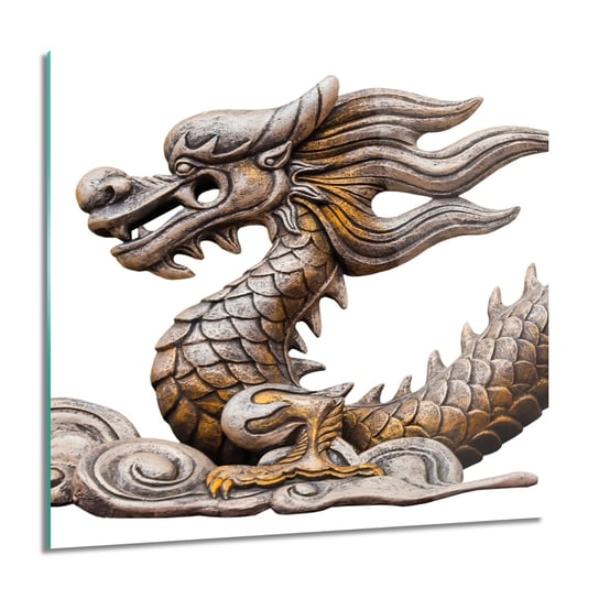 ArtprintCave, Chiński smok posąg Obraz na szkle ścienny, 60x60 cm ArtPrintCave