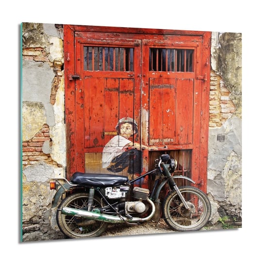 ArtprintCave, Chłopiec na motorze Foto szklane ścienne, 60x60 cm ArtPrintCave