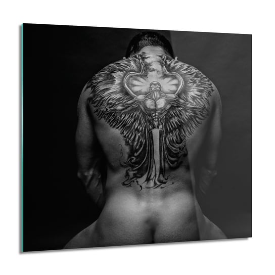 ArtprintCave, Ciało tatuaż anioł Foto na szkle na ścianę, 60x60 cm ArtPrintCave