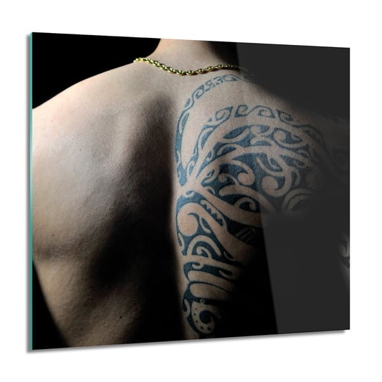 ArtprintCave, Ciało tatuaż plecy do salonu Obraz na szkle, 60x60 cm ArtPrintCave