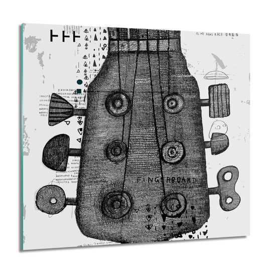 ArtprintCave, Cześć gitary struny Obraz szklany na ścianę, 60x60 cm ArtPrintCave