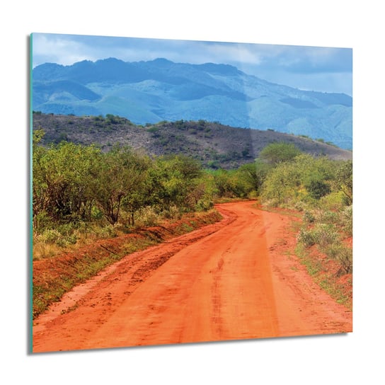 ArtprintCave, Droga sawanna góry Obraz szklany ścienny, 60x60 cm ArtPrintCave