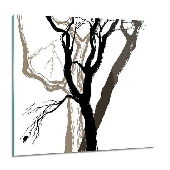 ArtprintCave, Drzewo grafika cień do kuchni Obraz na szkle, 60x60 cm ArtPrintCave